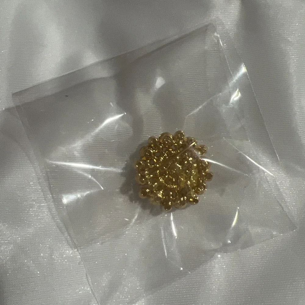 Vintage Faux Pearl Cluster Rhinestone Circle Pin Brooch‎ Pendant